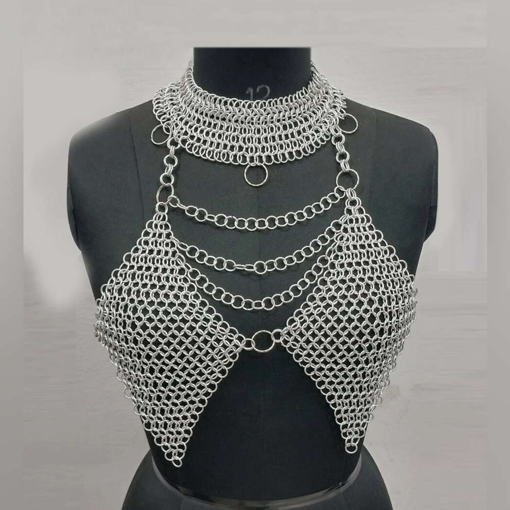 Chainmail top medieval costume